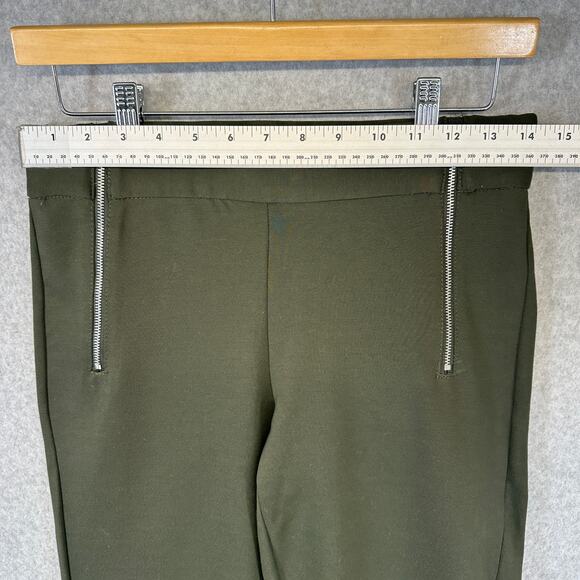 Slimming Options Pants Womens Size S Green Rayon Blend Two Zip Front Ankle - Picture 8 of 10